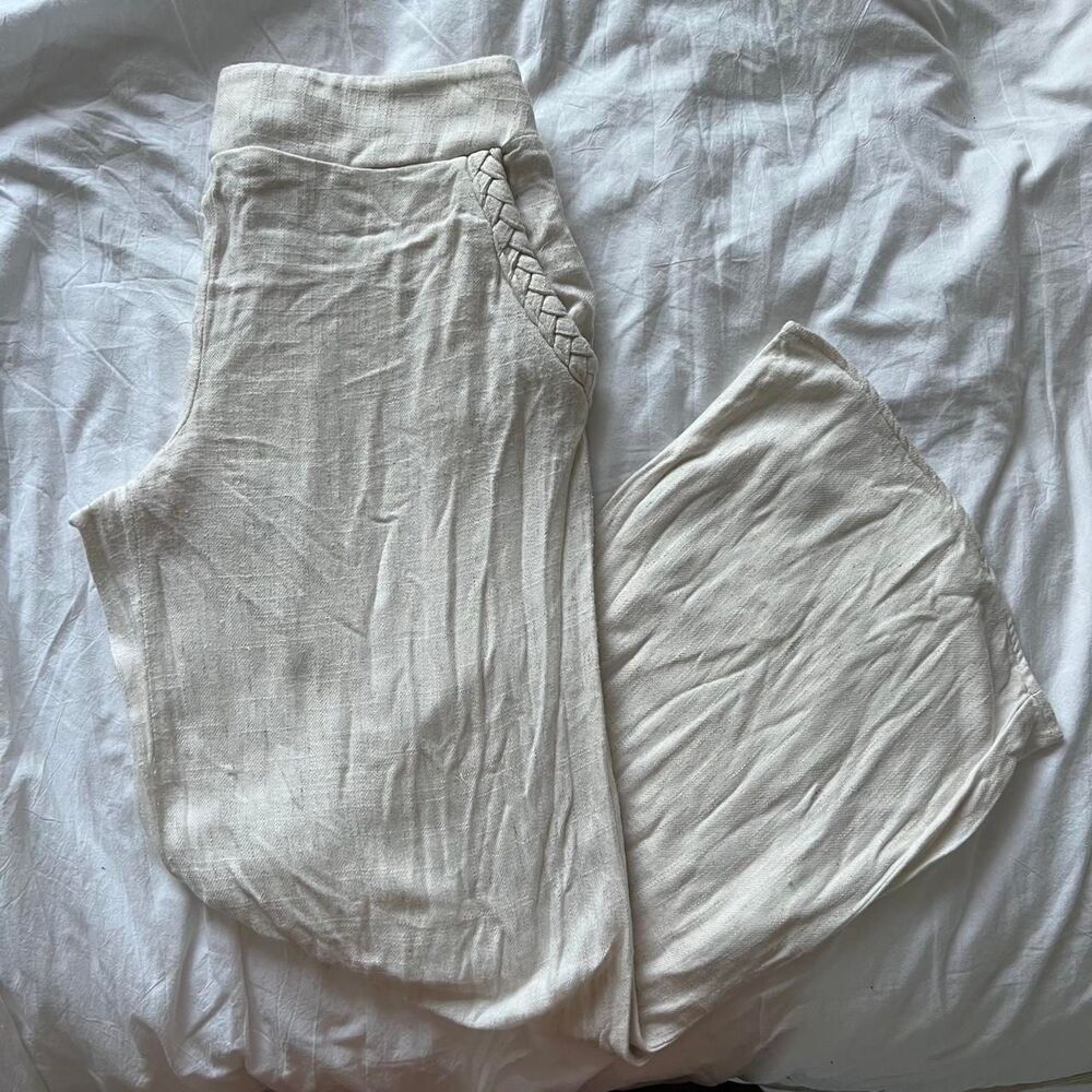 Bdg Women's Cream and White Trousers